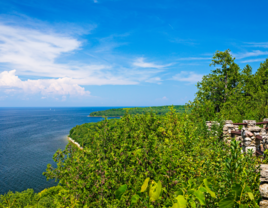 View of proposal spots on the water in Wisconsin