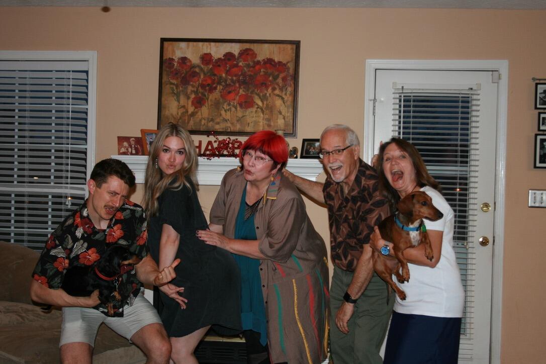 The Moon/Hall's get together for the first time as a group (just missing Luke, Mel, and their loves!)