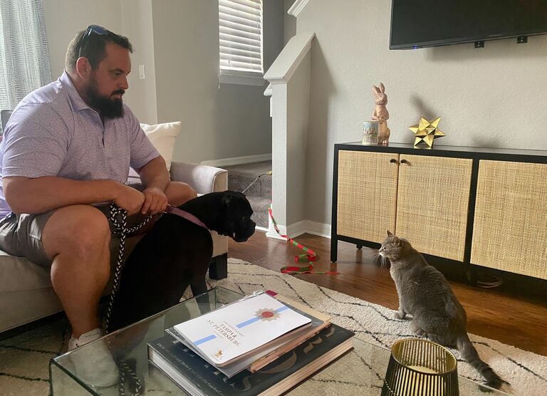 First pet introduction.