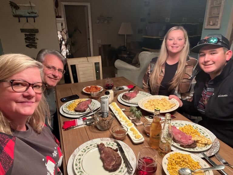 Christmas dinner at home, Safety Harbor, FL.