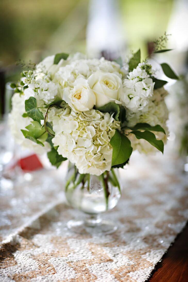 White Floral Centerpieces