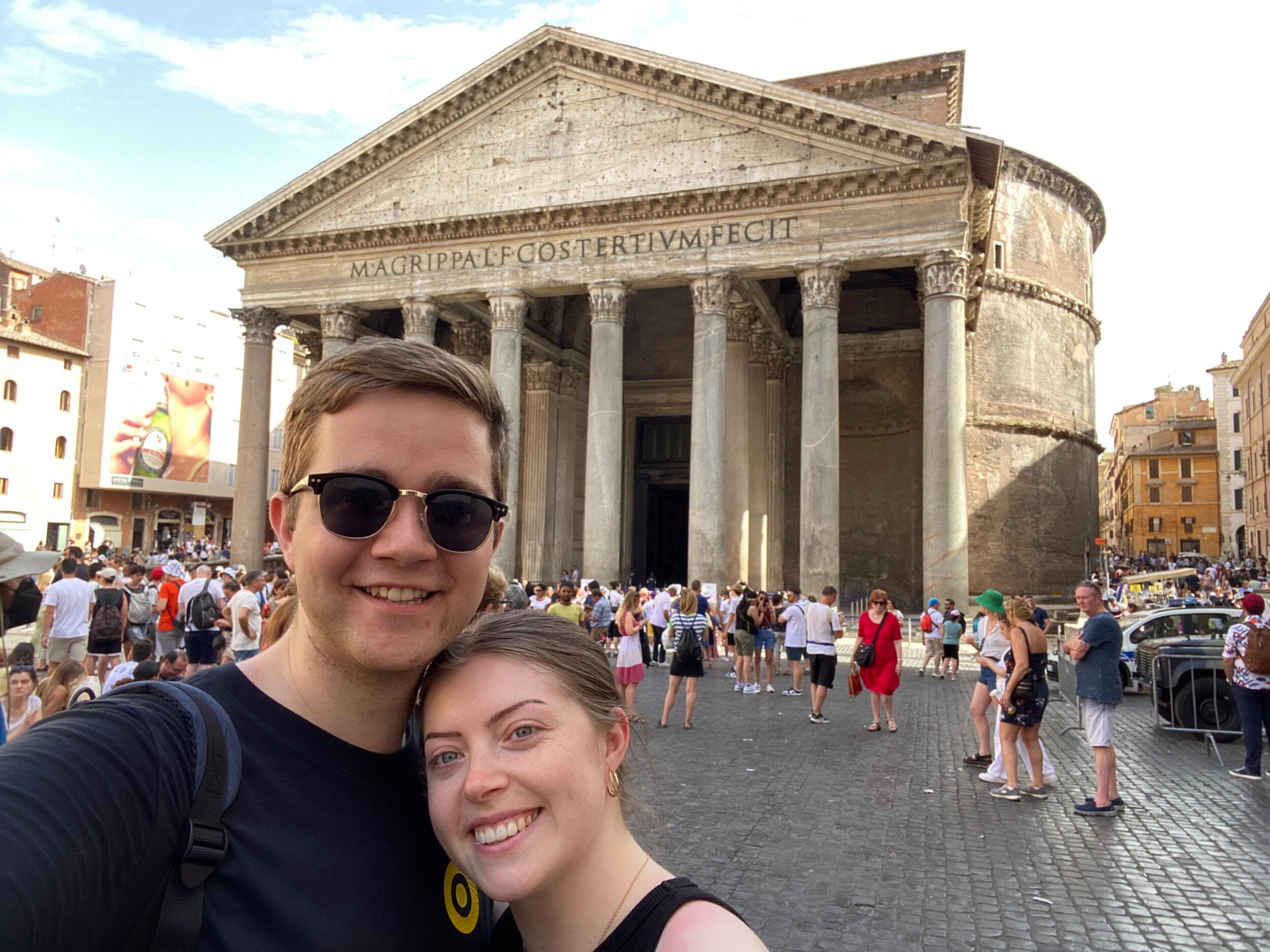 Traveling around the world together, one city break at a time. We went to Rome where we ate way too much pasta and pizza, oh and nearly got detained by some over-zealous Pantheon security guard.