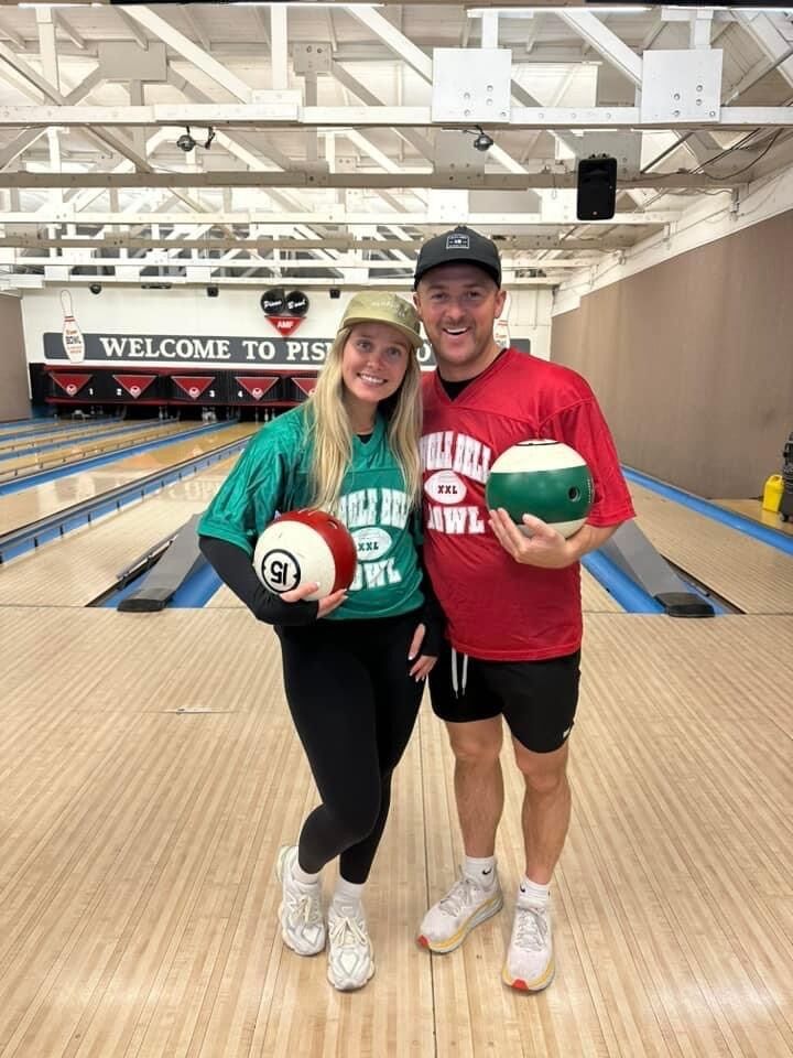 One of our many Christmas celebrations of 2023! This one was in SLO with the Dudas/Russel gang. A weekend full of bowling, horse back riding, football, and a talent show! Our talent could use some practice, to say the least!