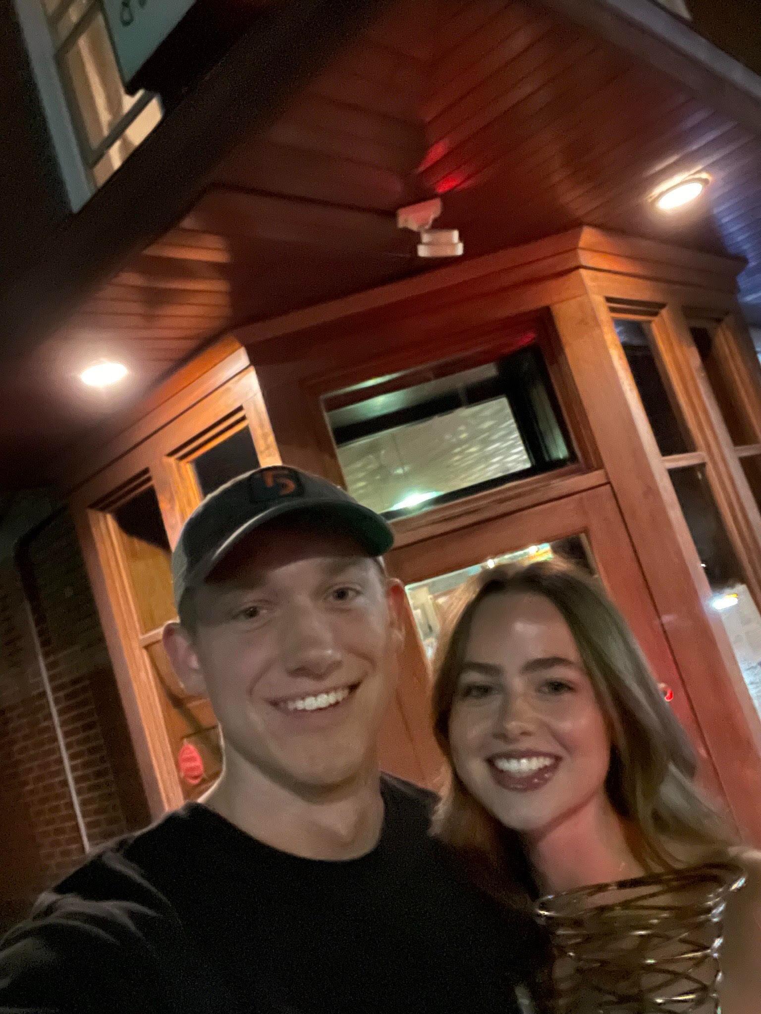 Ryan was regulary attending my yoga classes with his volleyball teammates, and finally he asked me on our first date to Cafe Burges!