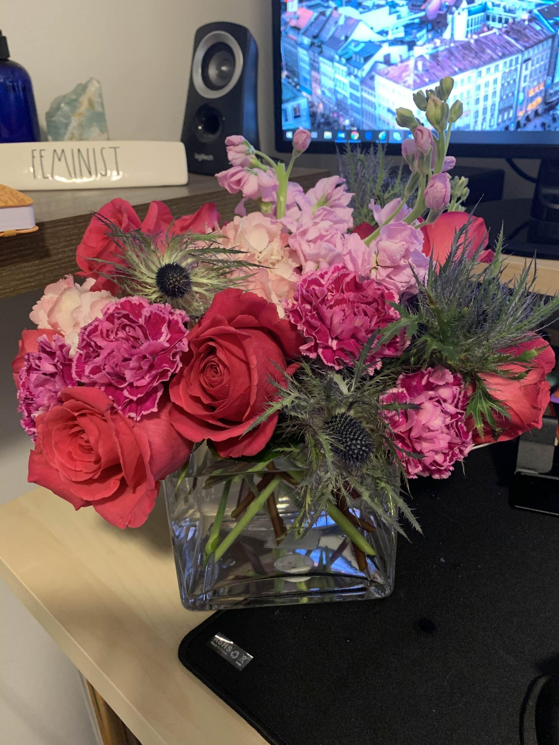 David sends Sally the most beautiful flowers, making her wonder if this could be something that ends up quite serious. For now, we're making long distance work while we figure out what this will turn into.