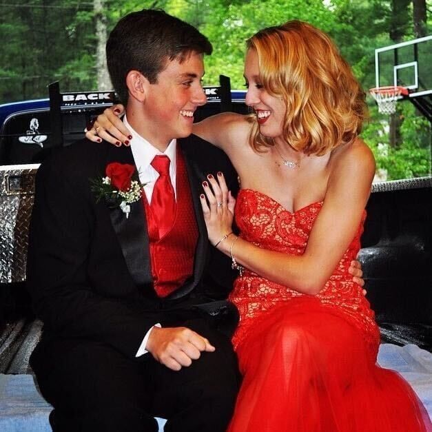 Another year went by and we were at our Senior Prom together! We have this photo in our home and are planning to recreate it at the wedding!