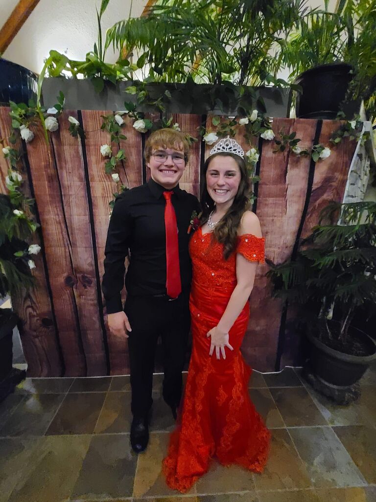 Our second prom! Amber was crowned Queen!