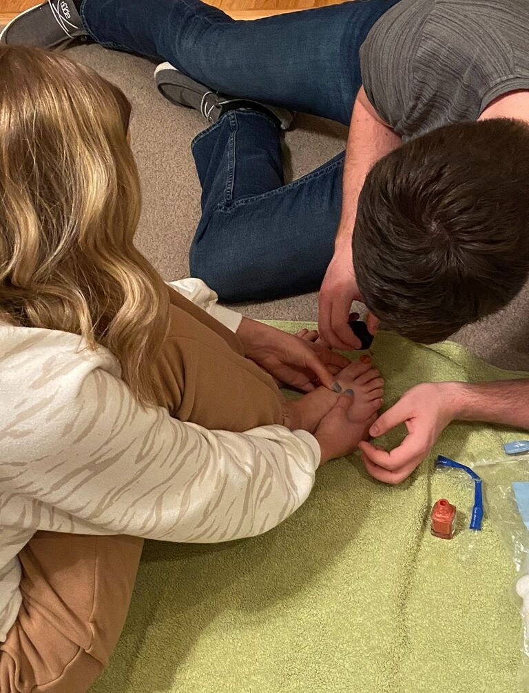 Learning to love a girly girl--I mean, paint my toes ;)
