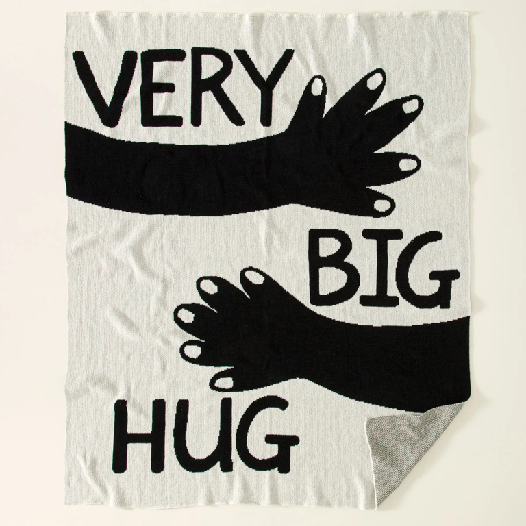 "Very big hug" throw blanket Valentine's gift for husband