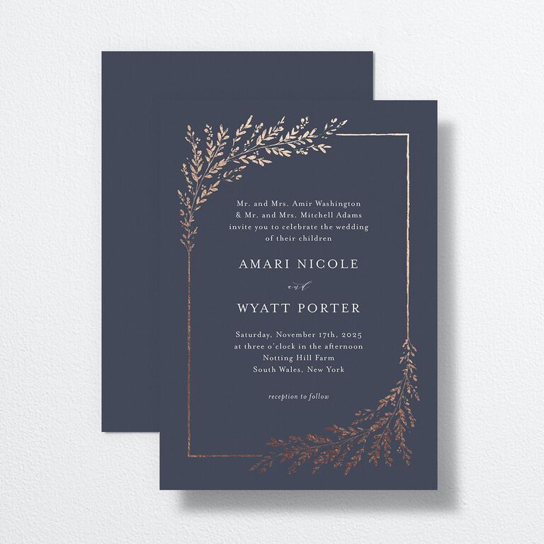 Elegant wedding invites