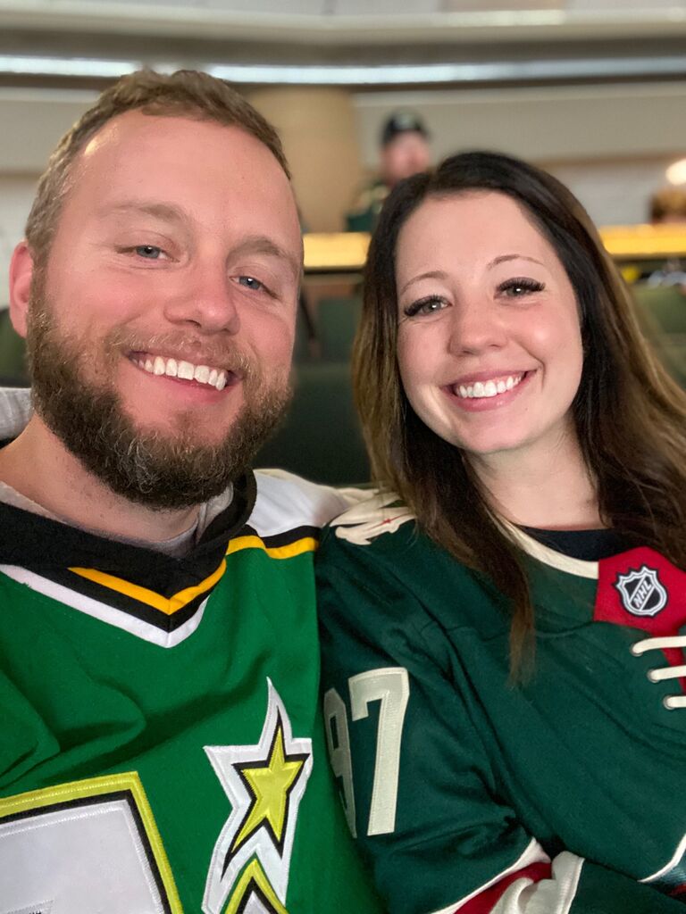 We attended a hockey game where we cheered on the MN Wild!!