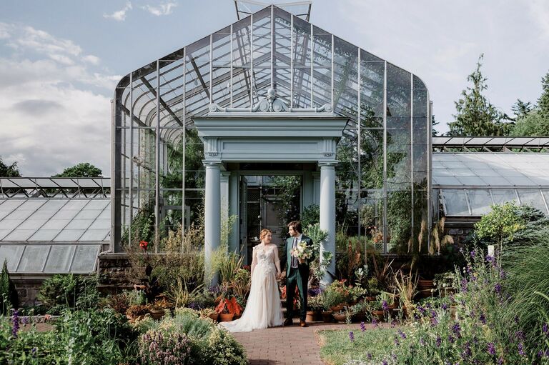 Garden wedding at Wave Hill in The Bronx