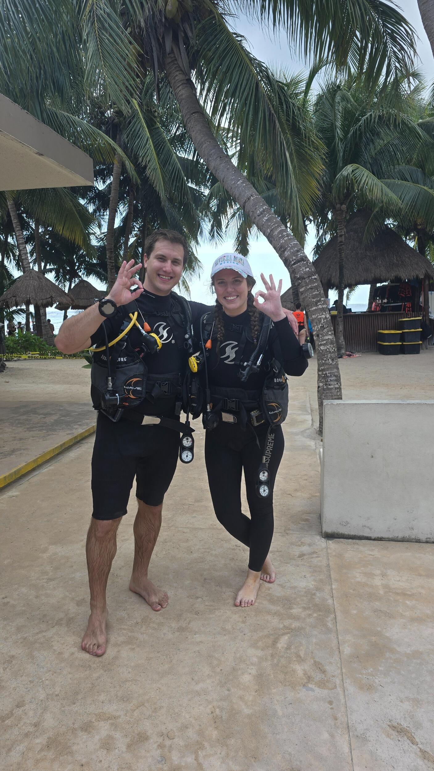 We got scuba certified in Mexico!