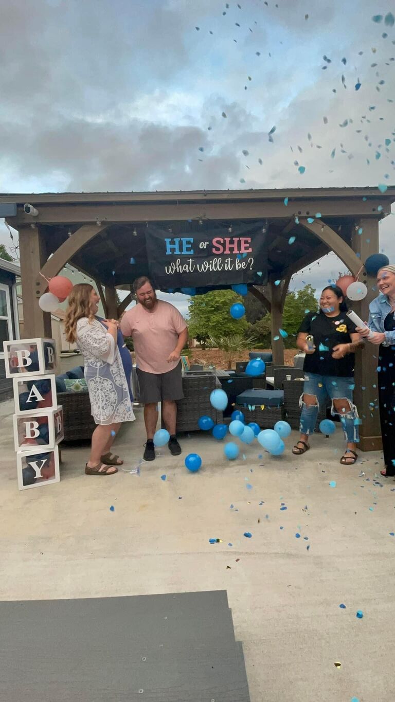 Us finding out that we are having a beautiful baby boy!
