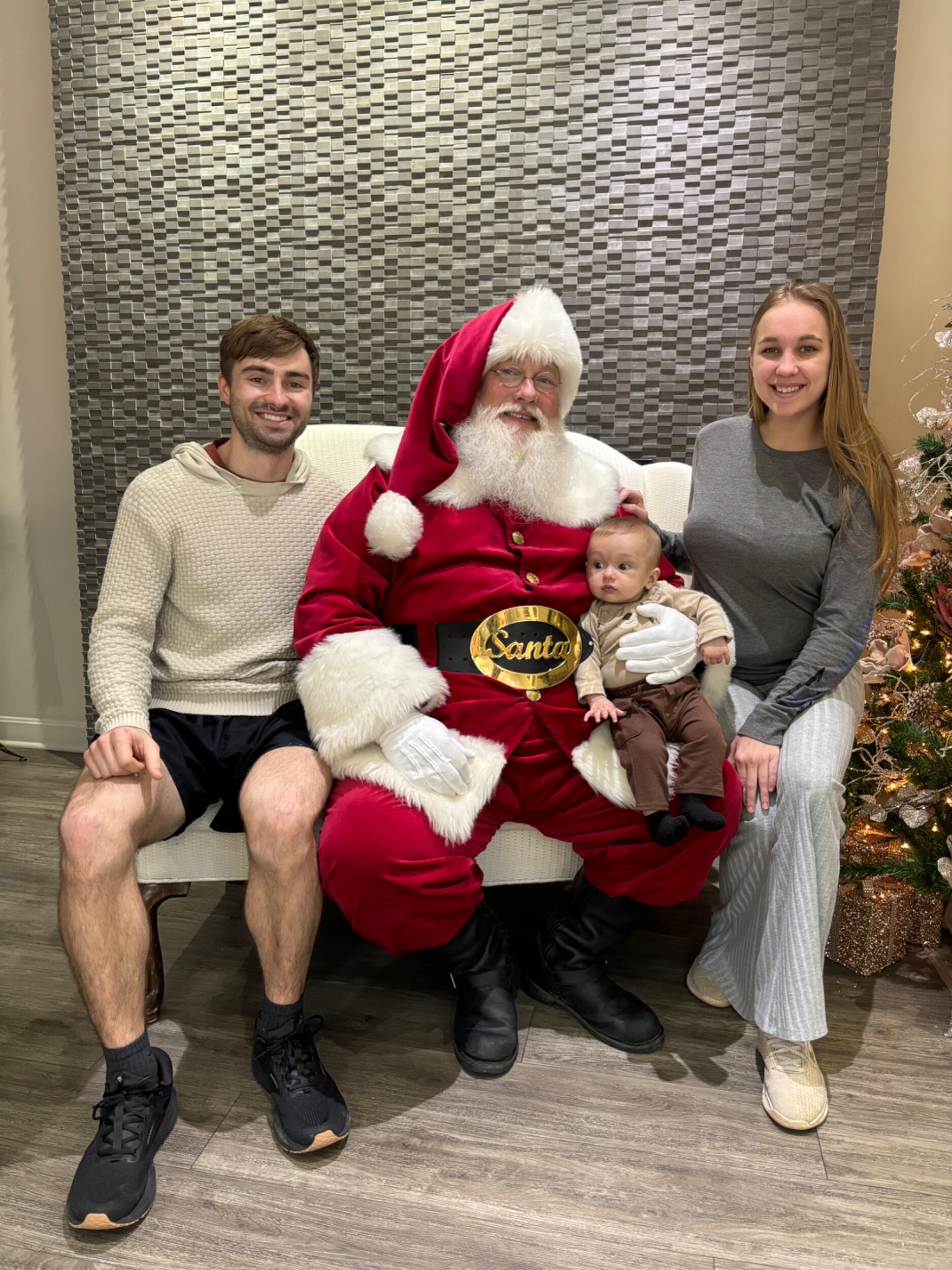 First Christmas together as a family of 3.