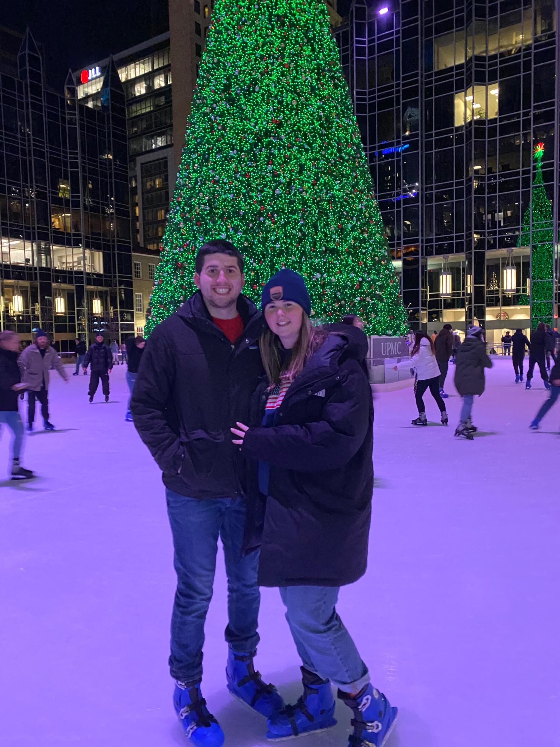 Somehow— convinced him to go skating again!