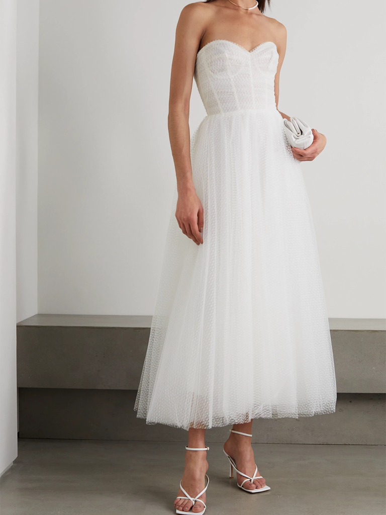 Swiss Dot Tulle Wedding Dress