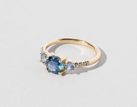 blue engagment rings 