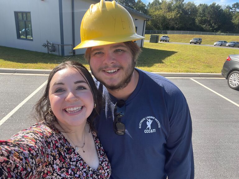 Sawyer graduates his lineman program