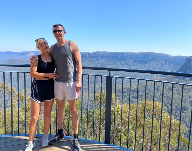 Our first trip away together, climbing the to see the sights of NSW