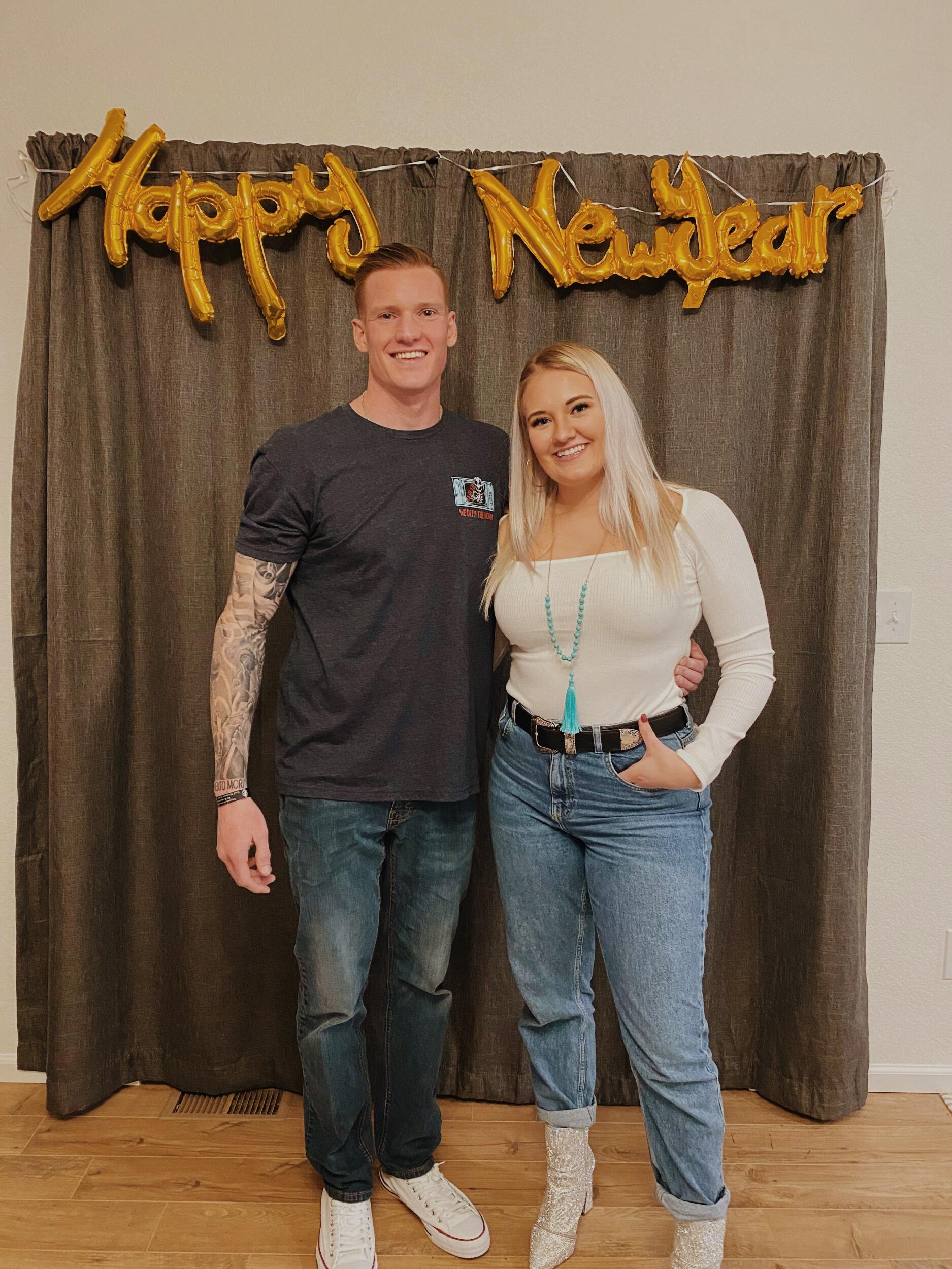 Ringing in the New Year for the first time together!