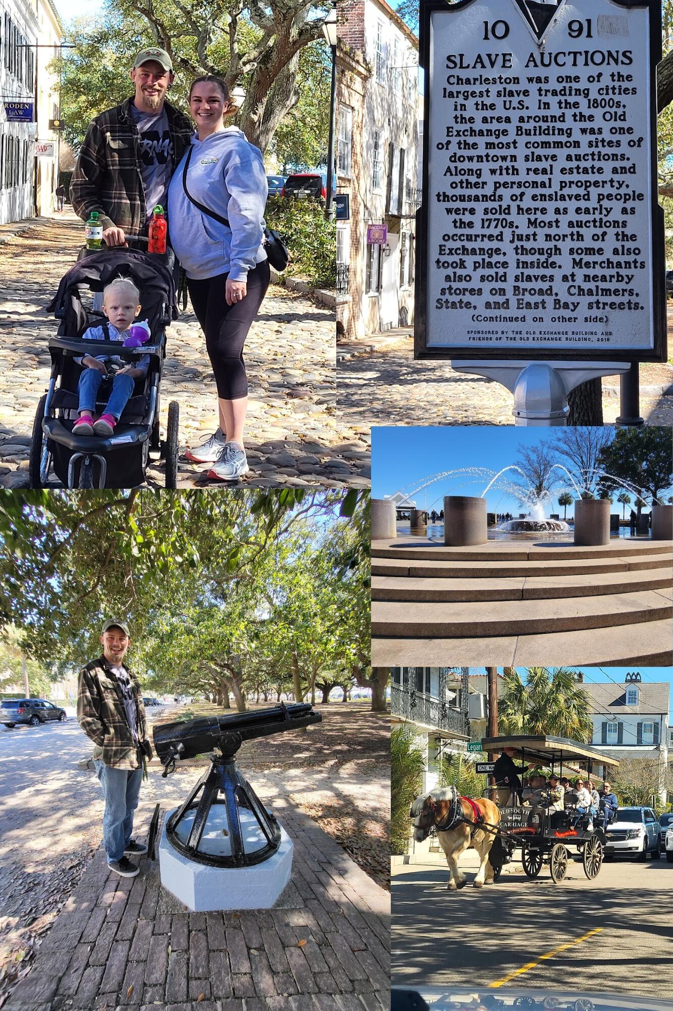 We went to Charleston for the day and walked all over the city and visited the aquarium. While walking around we got to read a ton of history on the many plaques located around the city. It was such a fun day.