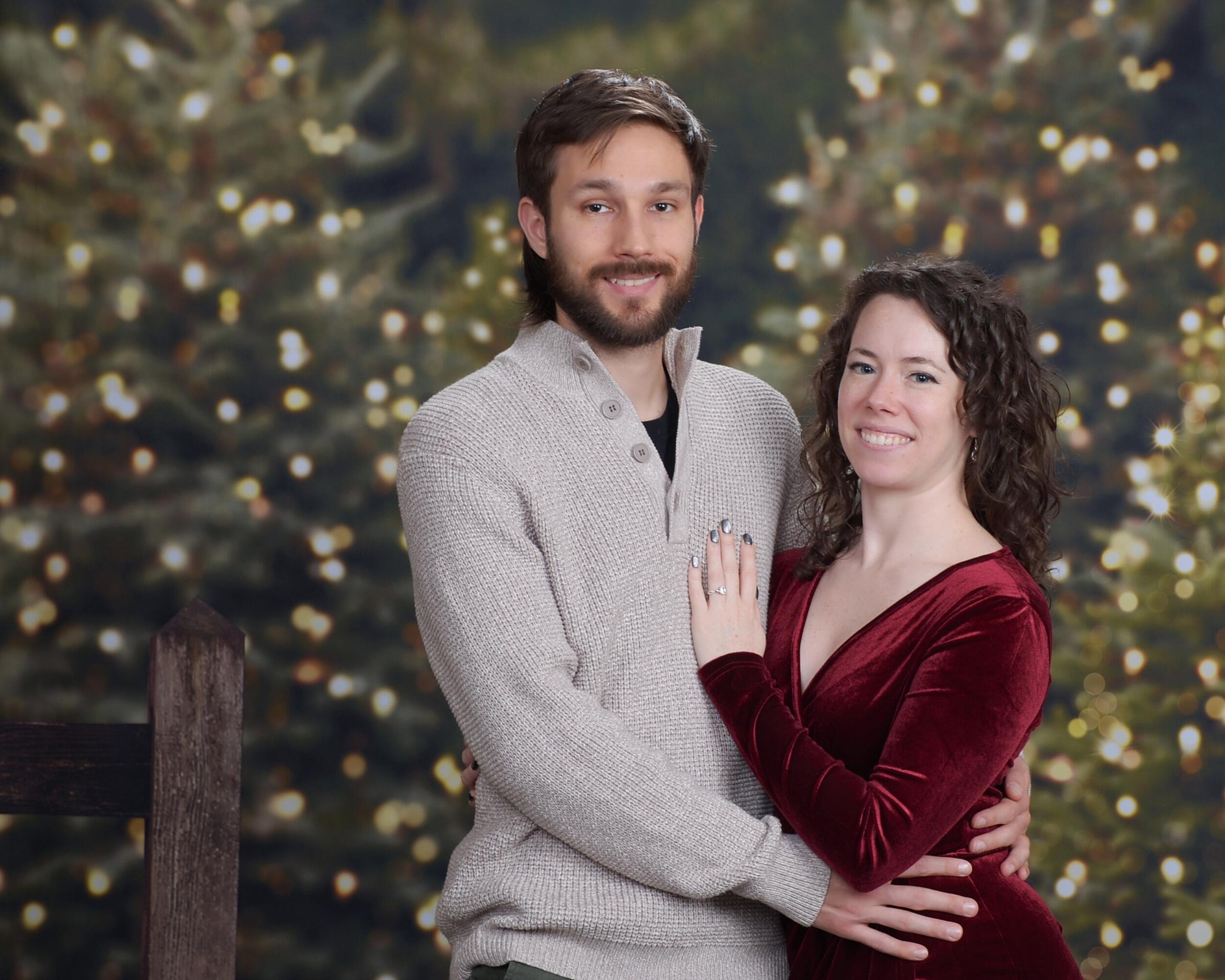 In December we officially announced our engagement to our extended friends and family with pictures done by the famous JC Penny's. 