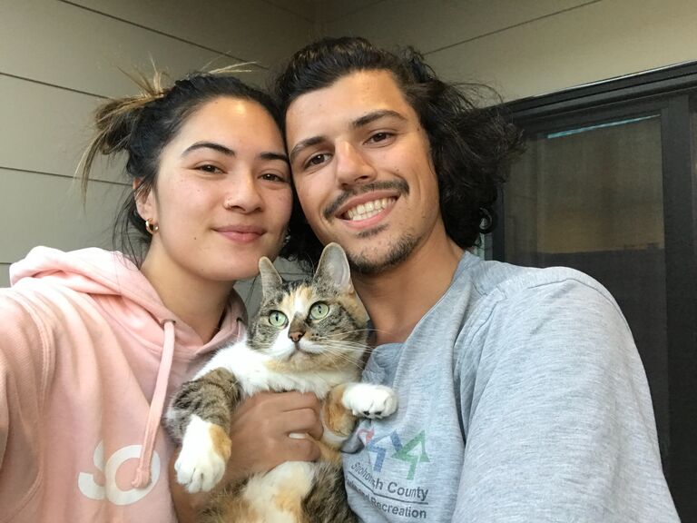 We moved into our own studio apartment in Lettered Streets! It was tiny, but it was a dream and *all ours*. Baby, our cat, made her big move from Snohomish.