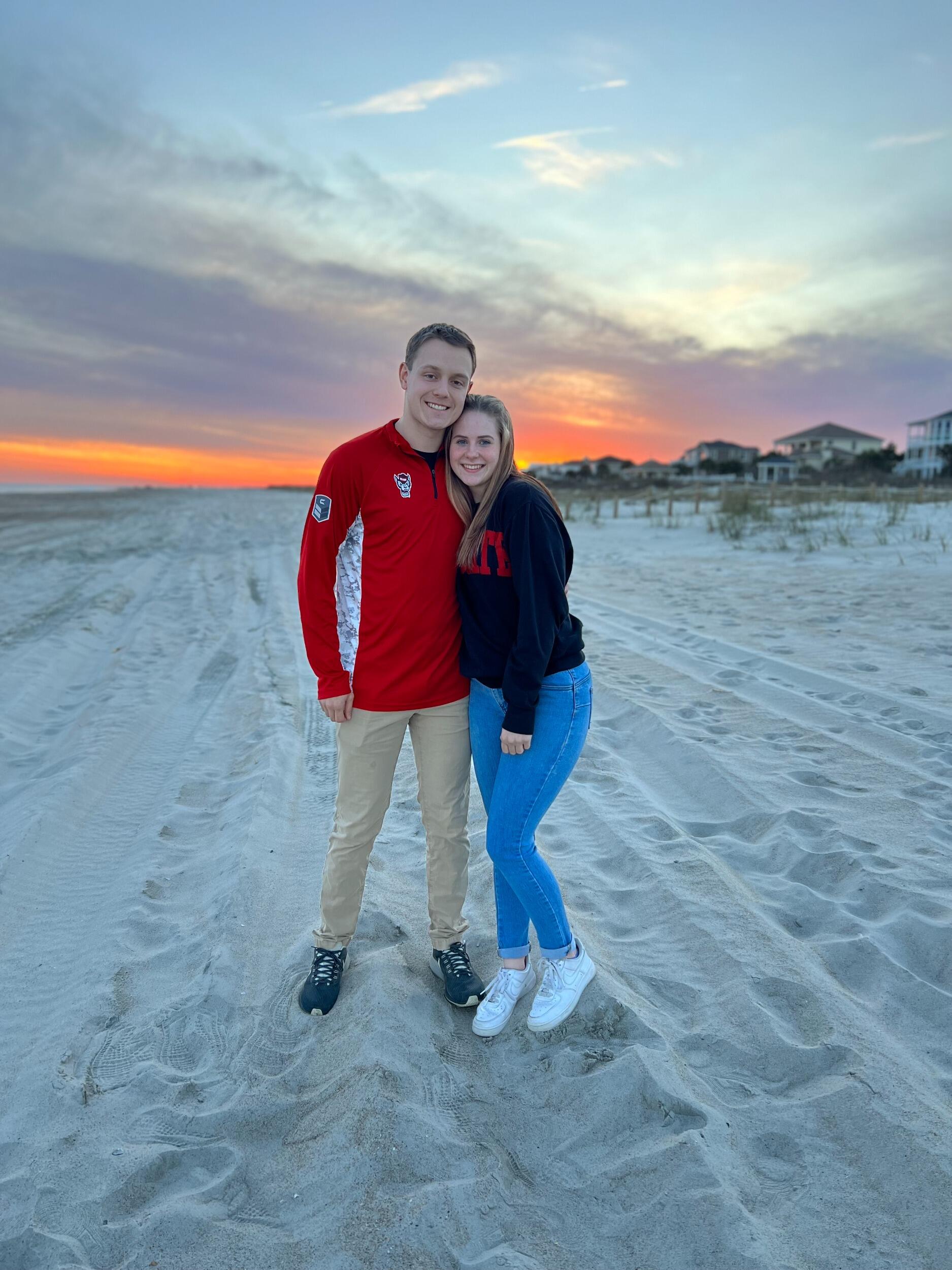 This is a picture from our first spring break as a couple. We spent several days in Emerald Isle with Lily's family, and John's parents came down and met her for the first time. What an exciting week!