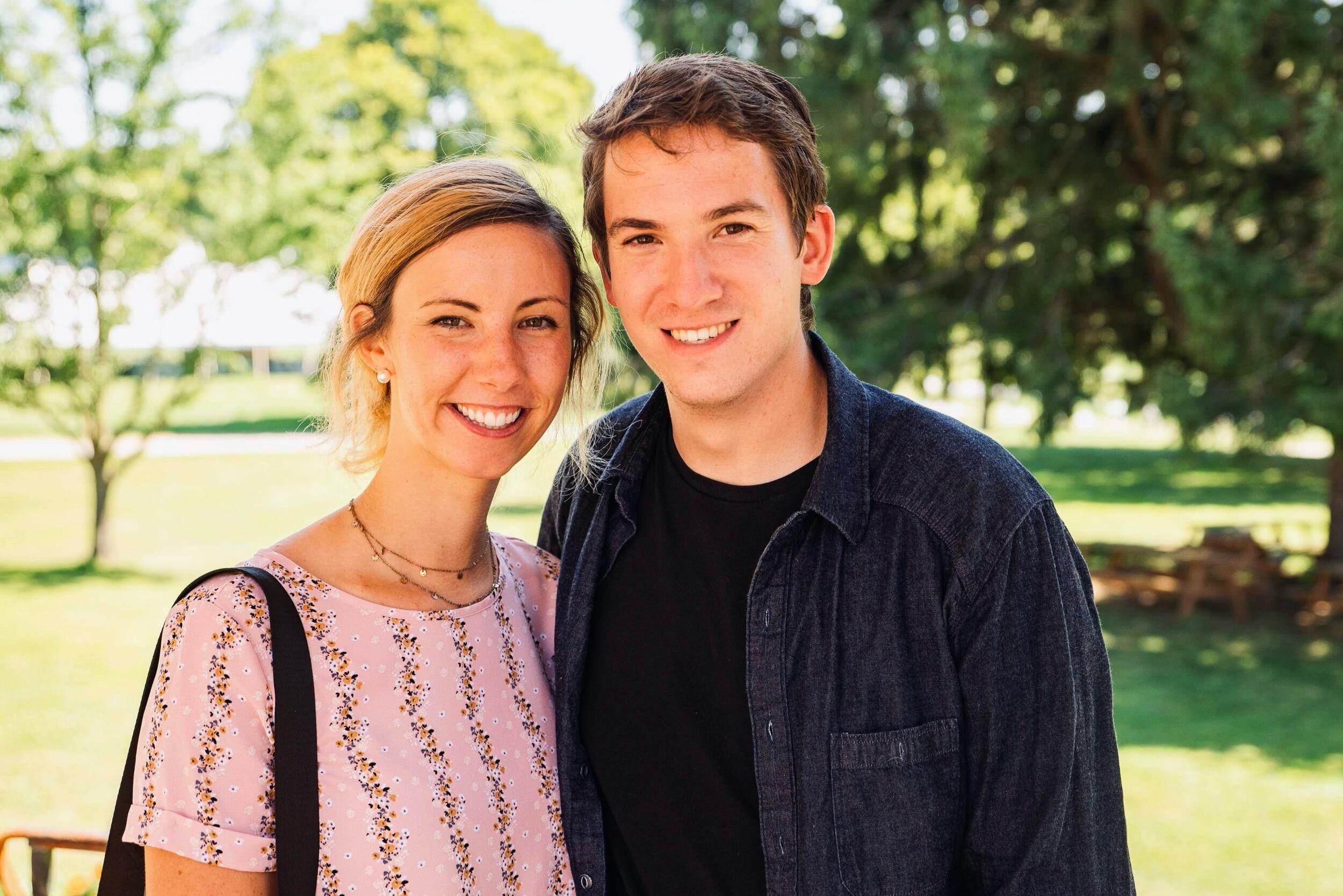 Visiting Ryszard's high school.