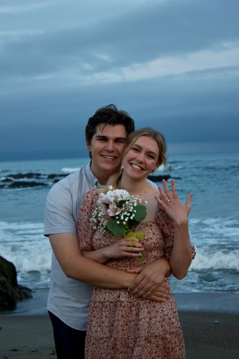 In June on a visit to SLO, we got engaged!