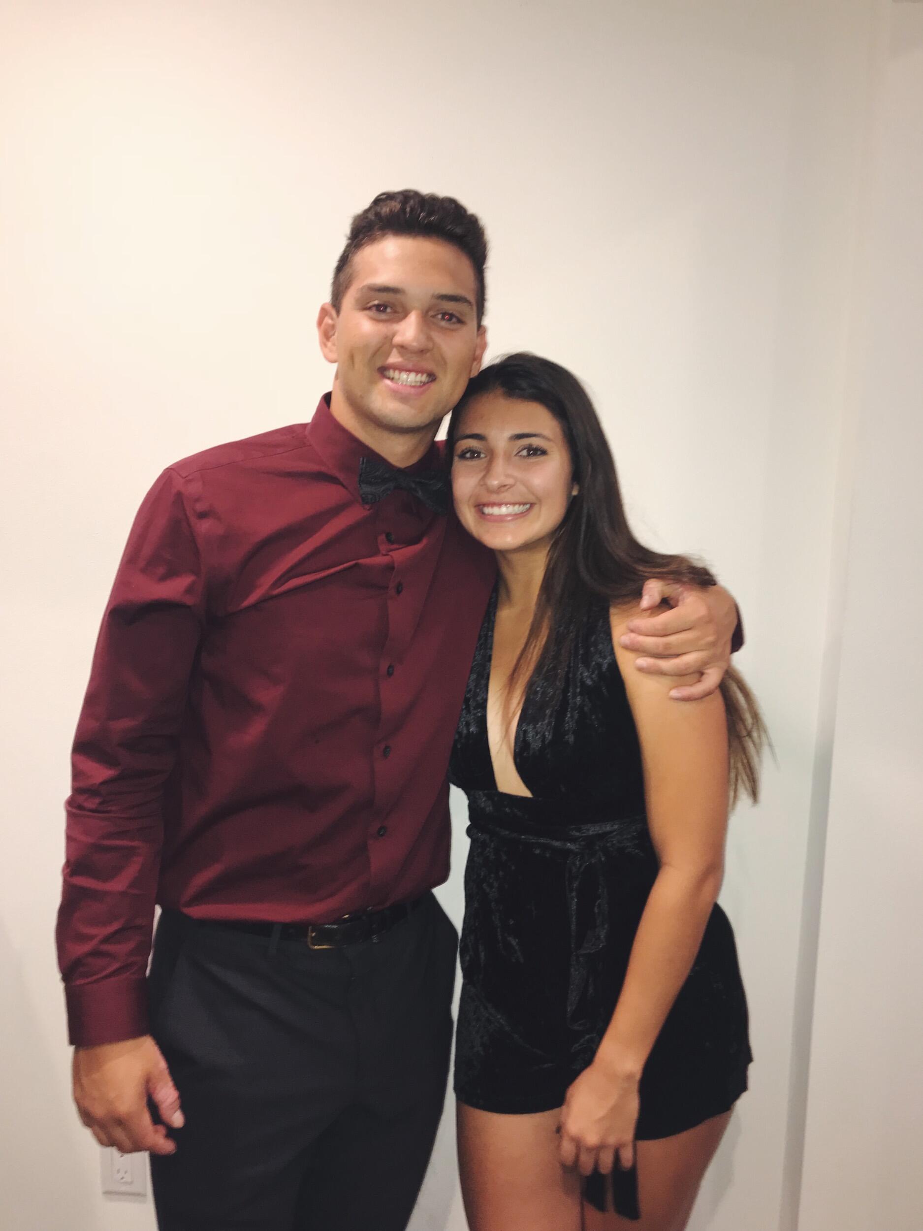 The couple attend numerous date parties and enjoy college life together.