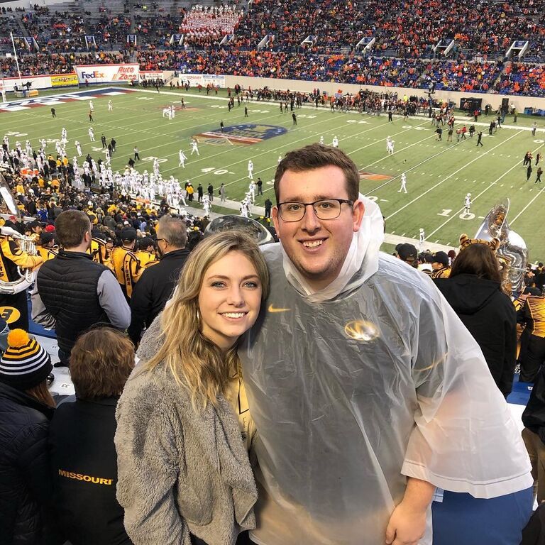 The Liberty Bowl for Mizzou's show down against Oklahoma State in Memphis, TN. Mizzou may have lost, but Matt & Brittany had fun ringing in 2019 at Tin Roof with friends that night.