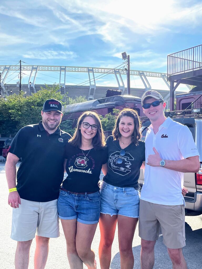 We went to a football game at the University of South Carolina. Go Gamecocks! 