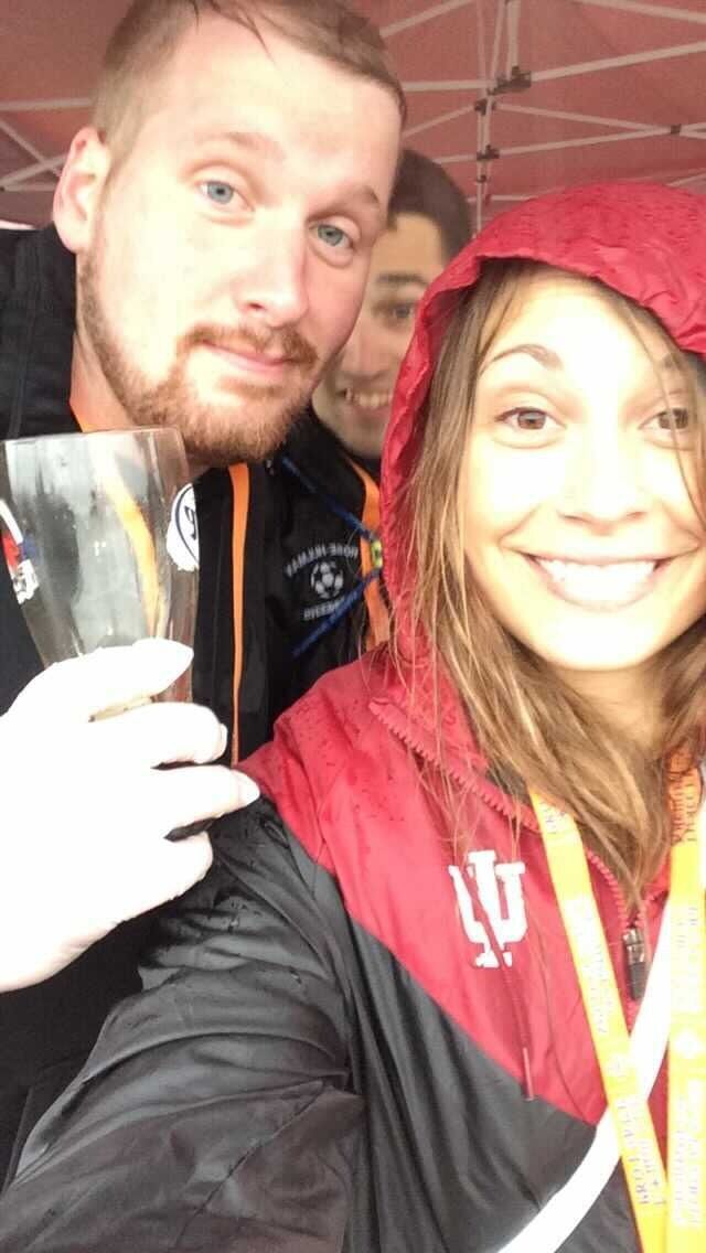 Dark Lord Day. Our first 'date.' Very first pic together, featuring Greg.