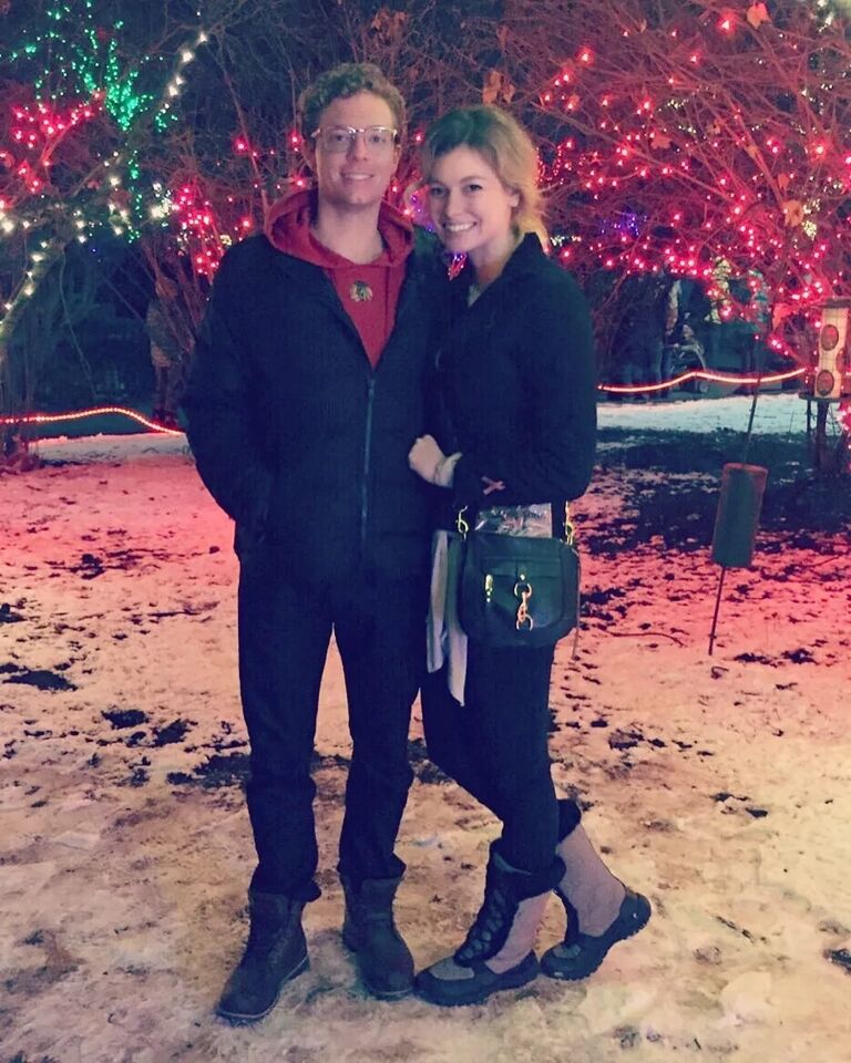 Our first Christmas as a couple and lights at the Zoo
