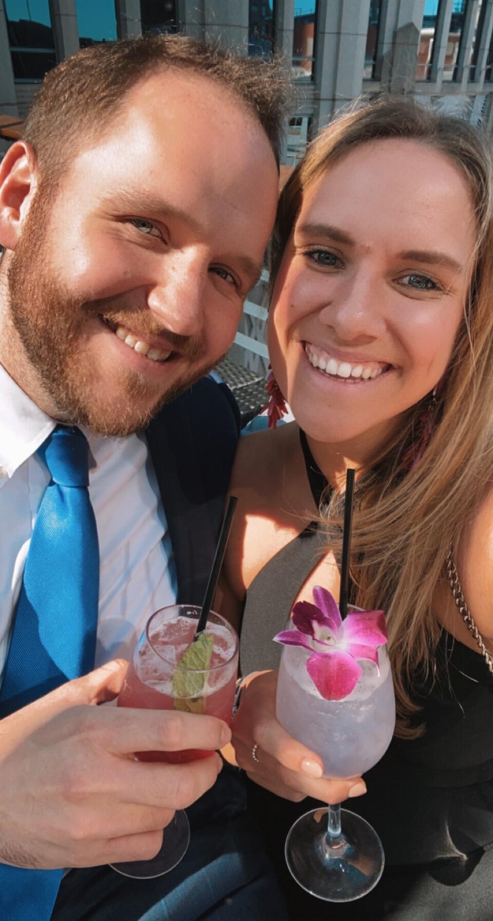 Attending our first wedding together! 