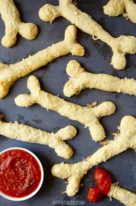 Halloween Finger Food Recipes - Breadstick Bones