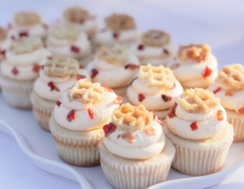 Waffle inspired cupcakes for bridal shower brunch