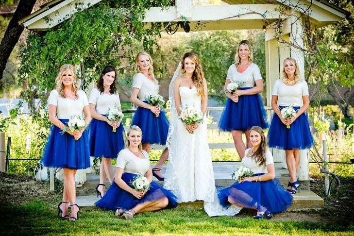 royal blue bridesmaids