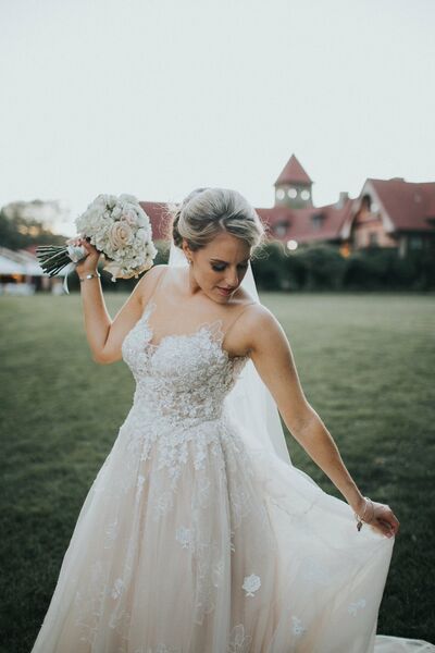 strapless wedding dresses with long trains