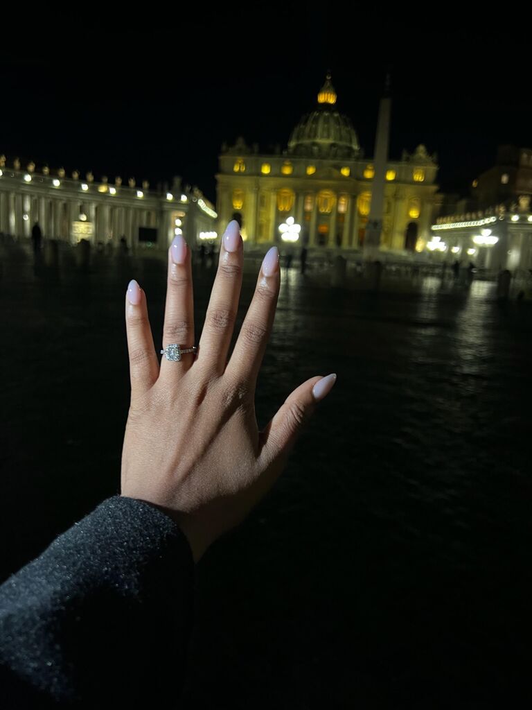 The YES date! In The Vatican, at St. Peter's Basilica, Shawn popped the question and MaKayla said Yes! 