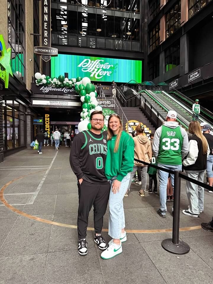 A bucket list trip for Bray to Boston to watch the Celtics play in the first round of playoffs this past season. So fun being with him when they later won the championship!!