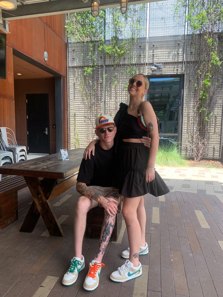 This photo was taken on their first family vacation together! They spent the week at the beach fishing and celebrating their birthdays!