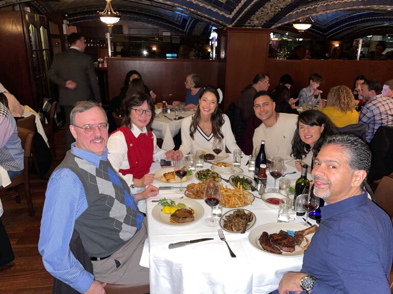 Our parents meet for the first time in New York City