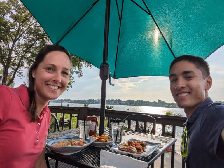 Surprise date on 6 month anniversary! Kayaking and dinner at Captain's Quarters
