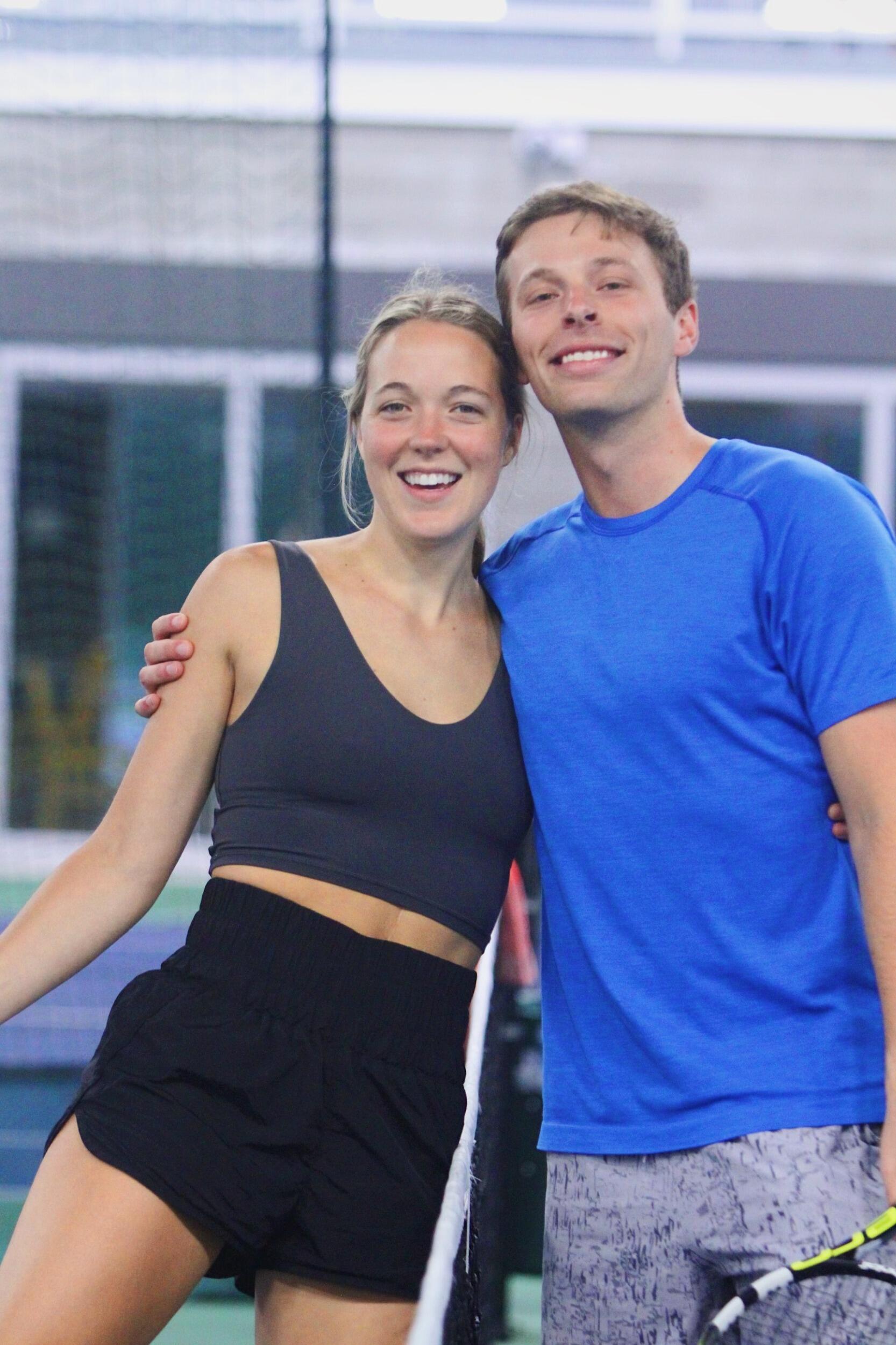 playing tennis and pickleball...