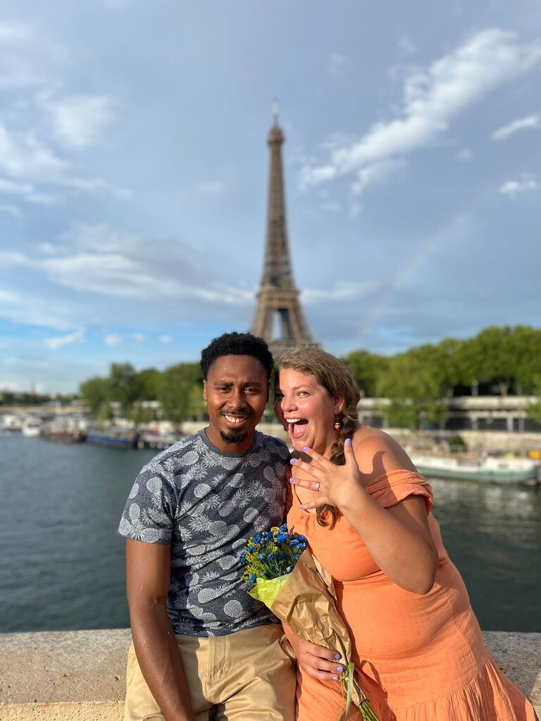 Ty proposes in front of the Eiffel Tower!