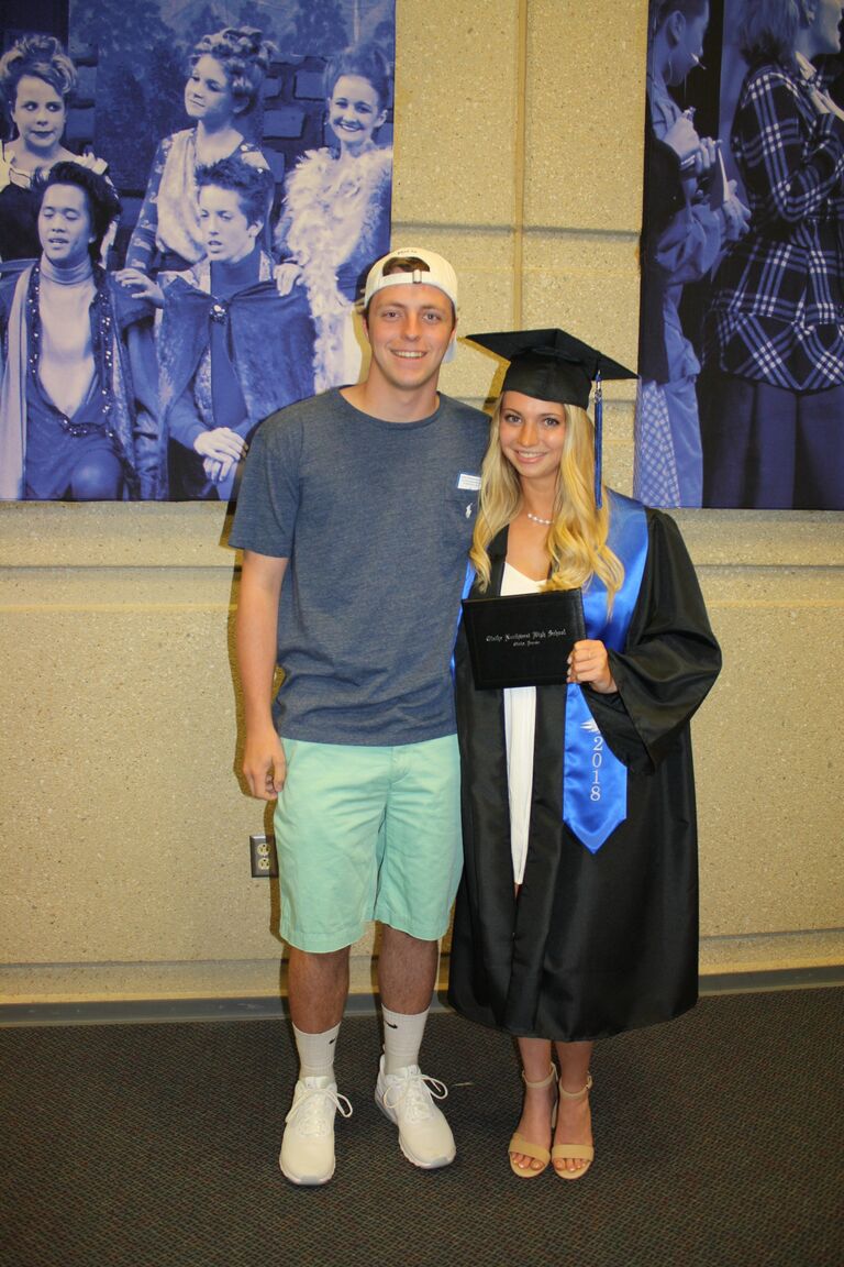 Alex & Addison at Addisons High School graduation from Olathe Northwest in 2018.