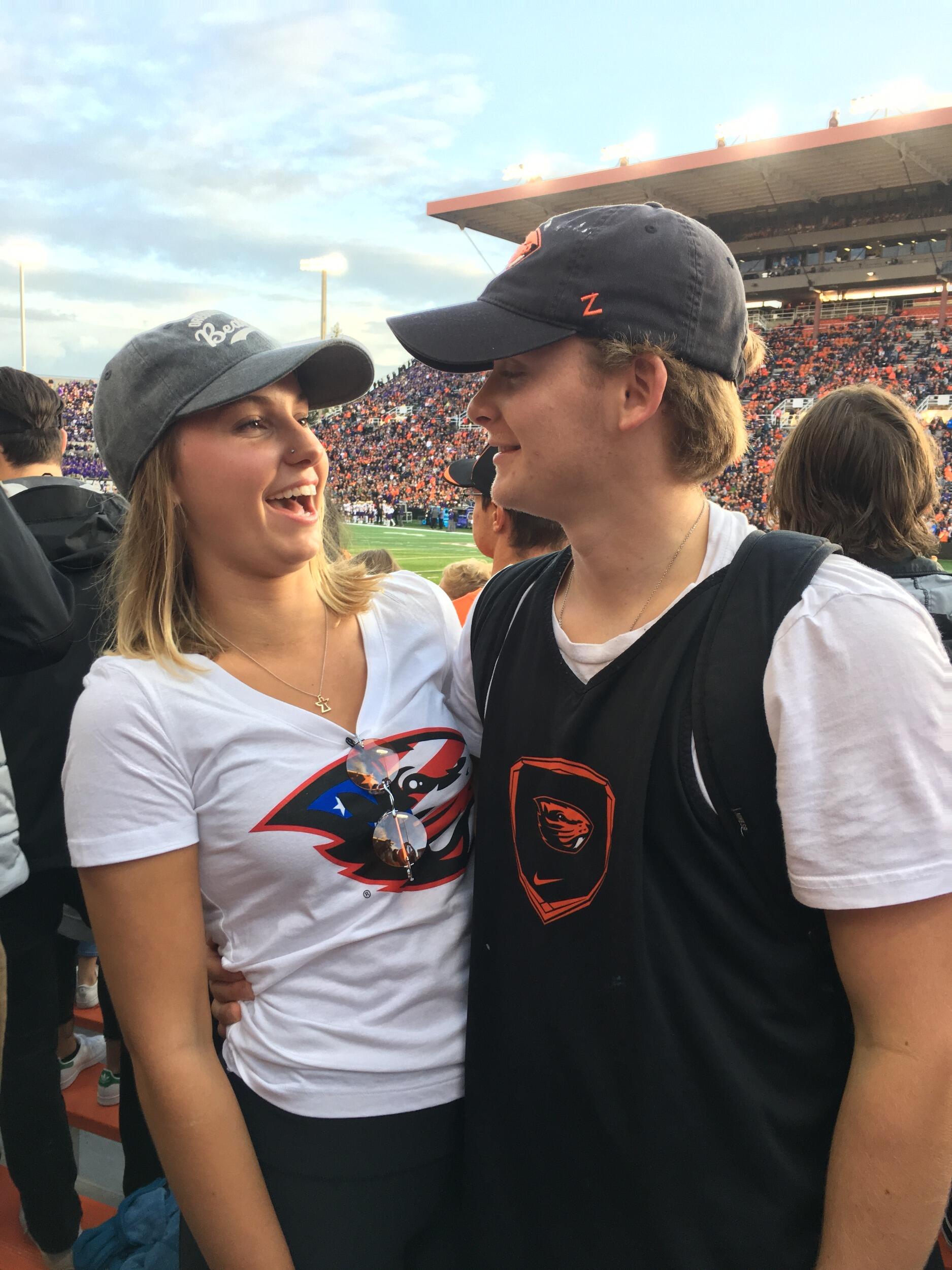 First Beaver game together Sophomore year